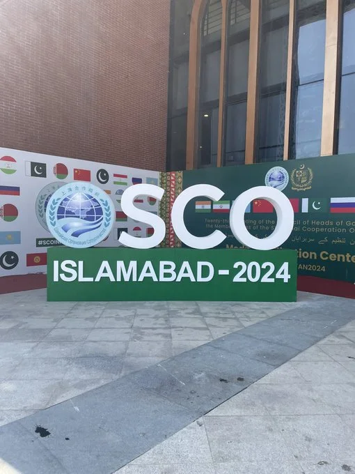 Sign for the SCO summit in Islamabad