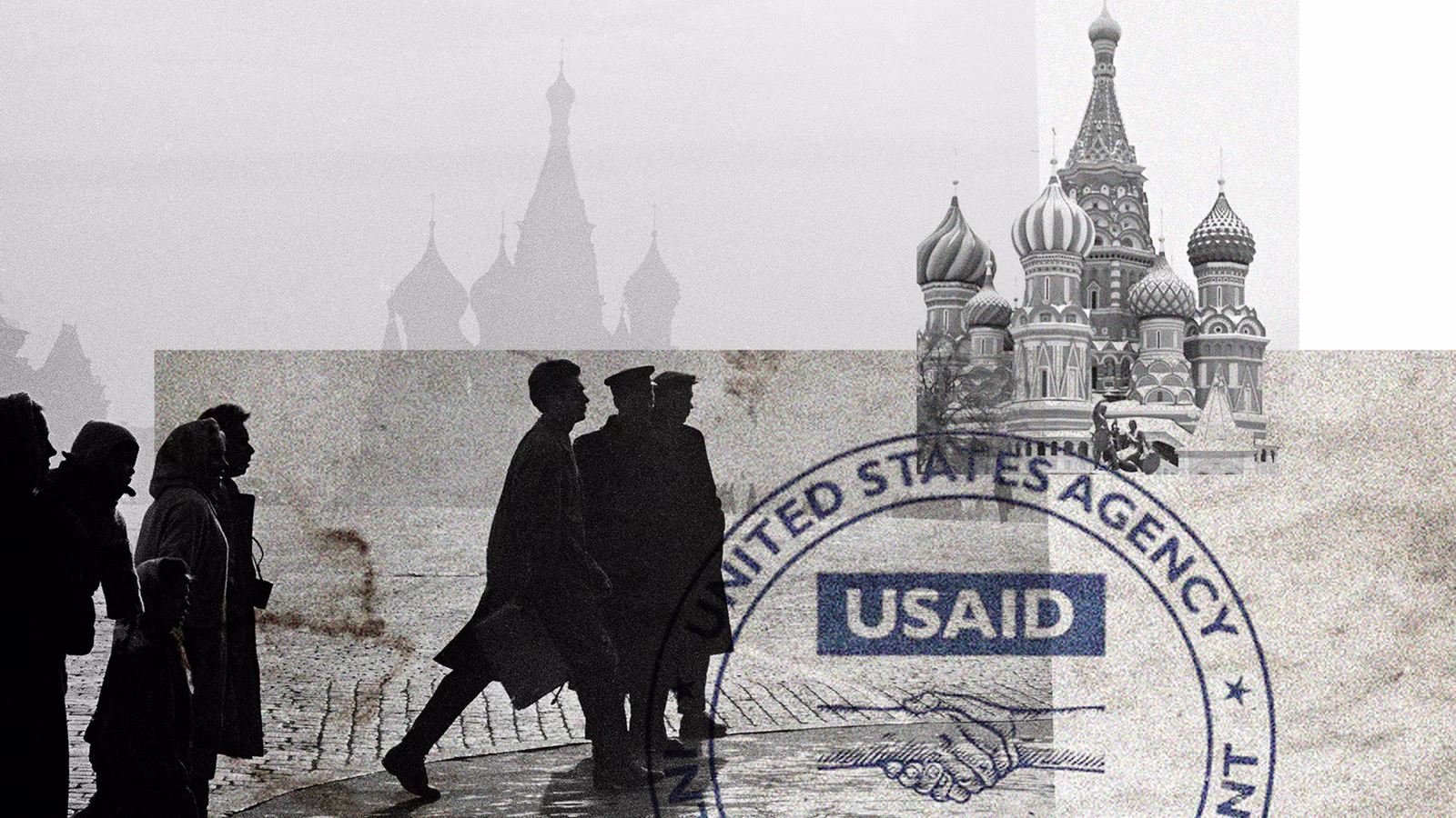 Illustration by Anna Ruch / The Atlantic. Sources: Burt Glinn / Magnum; Ezra Acayan / Getty; Natalia Kolesnikova / AFP / Getty